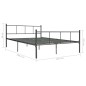 vidaXL Bettgestell Grau Metall 160×200 cm vidaXL Bettgestell Grau Metall 160×200 cm