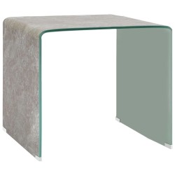 vidaXL Couchtisch Braun Marmor-Optik 50x50x45 cm Hartglas 