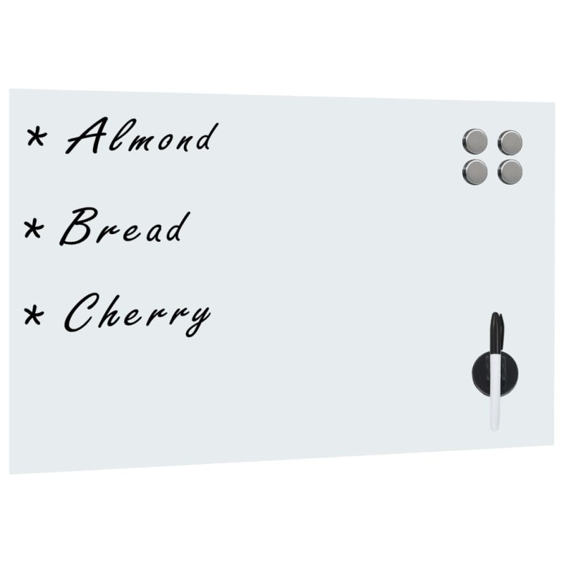 vidaXL Magnettafel Wandmontage Glas 50x30 cm vidaXL Magnettafel Wandmontage Glas 50x30 cm