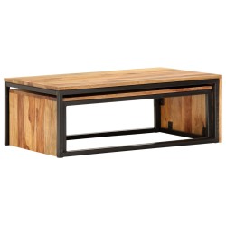 vidaXL Satztische 2 Stk. Massivholz 