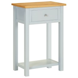 vidaXL Beistelltisch 50x32x75 cm Massivholz Eiche