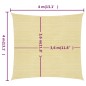 vidaXL Sonnensegel 160 g/m² Beige 4x4 m HDPE vidaXL Sonnensegel 160 g/m² Beige 4x4 m HDPE