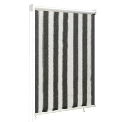 vidaXL Außenrollo 80x140 cm Anthrazit und Weiß Gestreift