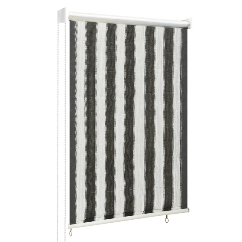 vidaXL Außenrollo 80x140 cm Anthrazit und Weiß Gestreift vidaXL Außenrollo 80x140 cm Anthrazit und Weiß Gestreift
