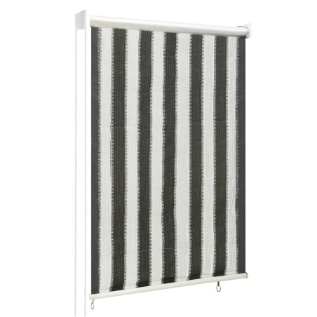 vidaXL Außenrollo 80x140 cm Anthrazit und Weiß Gestreift