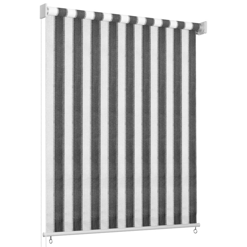vidaXL Außenrollo 60x230 cm Anthrazit und Weiß Gestreift vidaXL Außenrollo 60x230 cm Anthrazit und Weiß Gestreift
