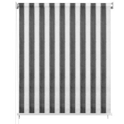 vidaXL Außenrollo 60x230 cm Anthrazit und Weiß Gestreift
