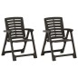vidaXL 3-tlg. Bistro-Set Klappbar Kunststoff Grau vidaXL 3-tlg. Bistro-Set Klappbar Kunststoff Grau