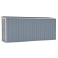 vidaXL Anbauschuppen Grau 118x382x178 cm Verzinkter Stahl vidaXL Anbauschuppen Grau 118x382x178 cm Verzinkter Stahl