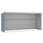 vidaXL Anbauschuppen Grau 118x382x178 cm Verzinkter Stahl vidaXL Anbauschuppen Grau 118x382x178 cm Verzinkter Stahl