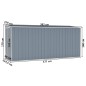 vidaXL Anbauschuppen Grau 118x382x178 cm Verzinkter Stahl vidaXL Anbauschuppen Grau 118x382x178 cm Verzinkter Stahl