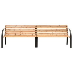 vidaXL Doppel-Gartenbank 241 cm Spießtanne Massivholz