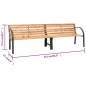 vidaXL Doppel-Gartenbank 241 cm Spießtanne Massivholz vidaXL Doppel-Gartenbank 241 cm Spießtanne Massivholz
