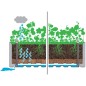vidaXL Garten-Hochbeet mit Spalier und Selbstbewässerungssystem Grau vidaXL Garten-Hochbeet mit Spalier und Selbstbewässerungssystem Grau