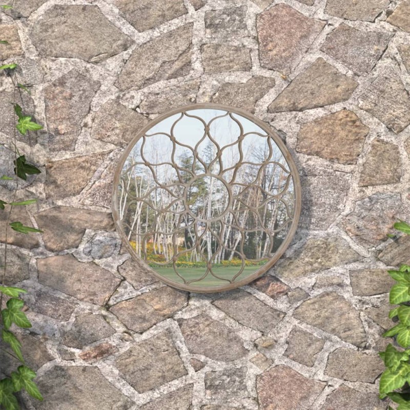 vidaXL Gartenspiegel Sand 40x3 cm Eisen Rund vidaXL Gartenspiegel Sand 40x3 cm Eisen Rund
