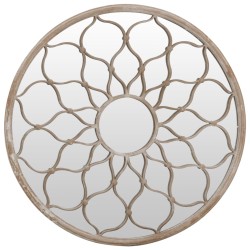 vidaXL Gartenspiegel Sand 40x3 cm Eisen Rund