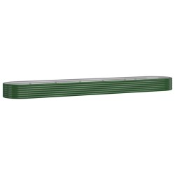 vidaXL Hochbeet Pulverbeschichteter Stahl 507x100x36 cm Grün