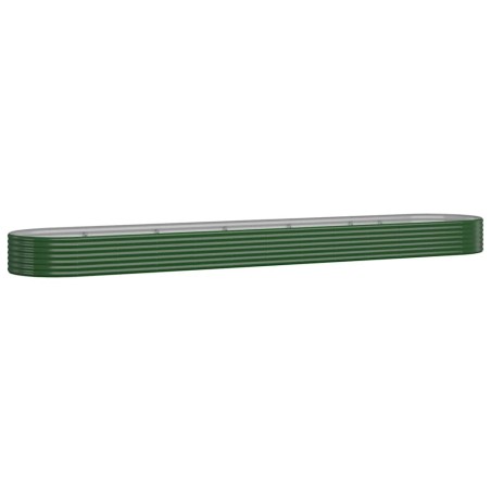 vidaXL Hochbeet Pulverbeschichteter Stahl 507x100x36 cm Grün