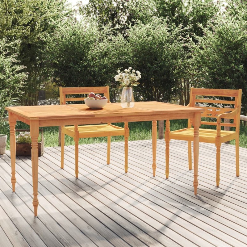 vidaXL Batavia-Tisch 200x100x75 cm Massivholz Teak vidaXL Batavia-Tisch 200x100x75 cm Massivholz Teak