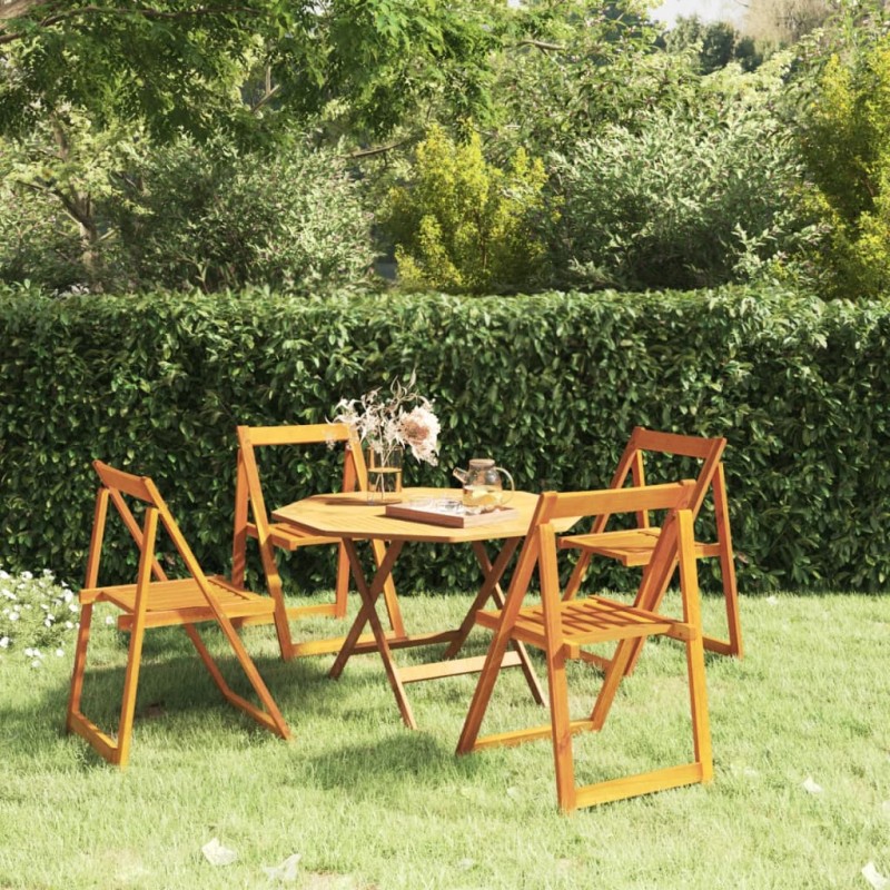 vidaXL Klappbare Gartenstühle 4 Stk. Massivholz Akazie vidaXL Klappbare Gartenstühle 4 Stk. Massivholz Akazie