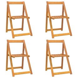 vidaXL Klappbare Gartenstühle 4 Stk. Massivholz Akazie