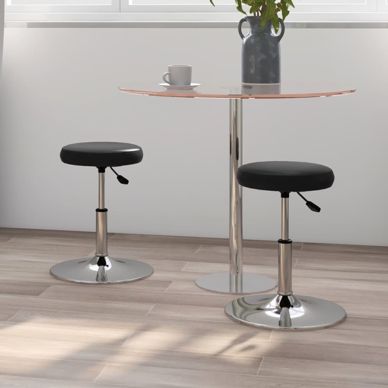 Esszimmerstühle 2 Stk. Schwarz Kunstleder Esszimmerstühle 2 Stk. Schwarz Kunstleder