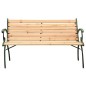 vidaXL Gartenbank 116 cm Gusseisen und Massivholz Tanne vidaXL Gartenbank 116 cm Gusseisen und Massivholz Tanne