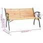 vidaXL Gartenbank 116 cm Gusseisen und Massivholz Tanne vidaXL Gartenbank 116 cm Gusseisen und Massivholz Tanne