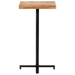 vidaXL Bartisch Quadratisch 50x50x110 cm Raues Mangoholz