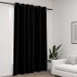 vidaXL Verdunkelungsvorhang mit Ösen Leinenoptik Schwarz 290x245 cm vidaXL Verdunkelungsvorhang mit Ösen Leinenoptik Schwarz 290x245 cm