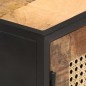 vidaXL Sideboard 60x35x75 cm Raues Mangoholz und Wiener Geflecht vidaXL Sideboard 60x35x75 cm Raues Mangoholz und Wiener Geflecht