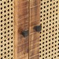 vidaXL Sideboard 60x35x75 cm Raues Mangoholz und Wiener Geflecht vidaXL Sideboard 60x35x75 cm Raues Mangoholz und Wiener Geflecht