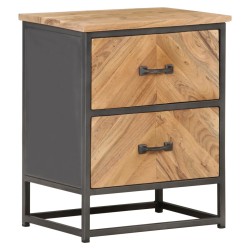 vidaXL Nachttisch 40x30x50 cm Akazie Massivholz