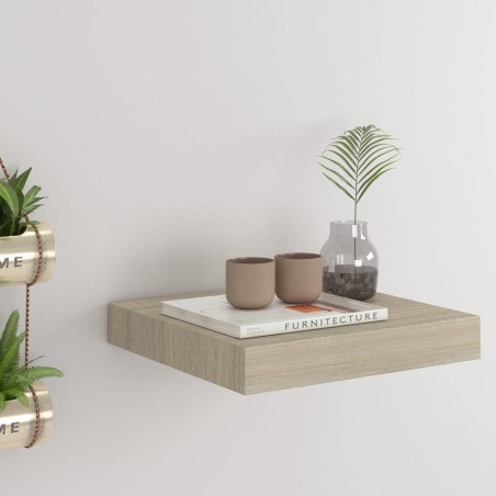 vidaXL Schwebendes Wandregal Eichefarben 23x23,5x3,8 cm MDF  