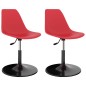 vidaXL Drehbare Esszimmerstühle 2 Stk. Rot PP vidaXL Drehbare Esszimmerstühle 2 Stk. Rot PP