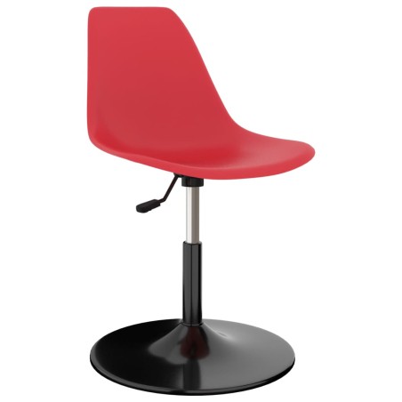 vidaXL Drehbare Esszimmerstühle 2 Stk. Rot PP