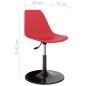 vidaXL Drehbare Esszimmerstühle 2 Stk. Rot PP vidaXL Drehbare Esszimmerstühle 2 Stk. Rot PP