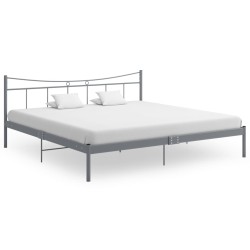 vidaXL Bettgestell Grau Metall 200x200 cm 