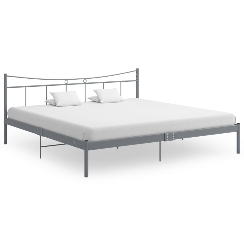 vidaXL Bettgestell Grau Metall 200x200 cm vidaXL Bettgestell Grau Metall 200x200 cm