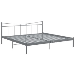vidaXL Bettgestell Grau Metall 200x200 cm 