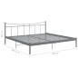 vidaXL Bettgestell Grau Metall 200x200 cm vidaXL Bettgestell Grau Metall 200x200 cm