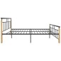 vidaXL Bettgestell Metall und Massivholz Eiche 160x200 cm vidaXL Bettgestell Metall und Massivholz Eiche 160x200 cm