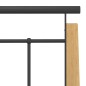 vidaXL Bettgestell Metall und Massivholz Eiche 160x200 cm vidaXL Bettgestell Metall und Massivholz Eiche 160x200 cm
