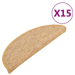 vidaXL Treppenmatten Selbstklebend 15 Stk. 56x17x3 cm Orange