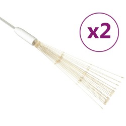 vidaXL Feuerwerk-Lichter 2 Stk. Weihnachtsdeko Warmweiß 20 cm 280 LEDs