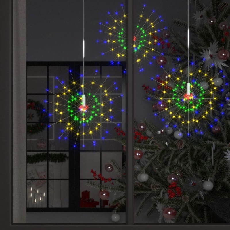 vidaXL Feuerwerk-Lichter 4 Stk. Weihnachtsdeko Mehrfarbig 20cm 560LEDs vidaXL Feuerwerk-Lichter 4 Stk. Weihnachtsdeko Mehrfarbig 20cm 560LEDs