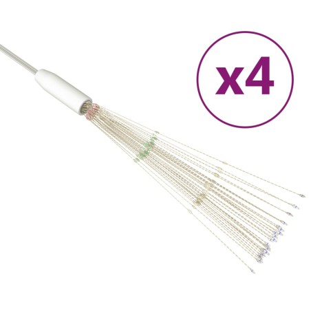 vidaXL Feuerwerk-Lichter 4 Stk. Weihnachtsdeko Mehrfarbig 20cm 560LEDs