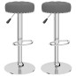Barhocker 2 Stk. Dunkelgrau Stoff Barhocker 2 Stk. Dunkelgrau Stoff