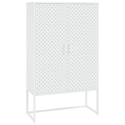 vidaXL Highboard Weiß 80x35x135 cm Stahl