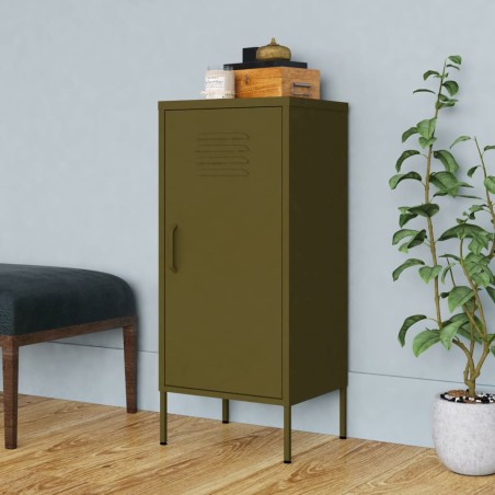 vidaXL Lagerschrank Olivgrün 42,5x35x101,5 cm Stahl    